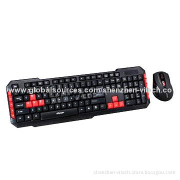 Hot Couple/2.4GHz Wireless Keyboard and Mouse Combo with FCC and RoHS Marks